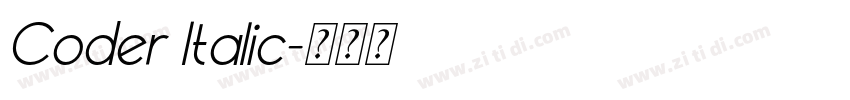 Coder Italic字体转换